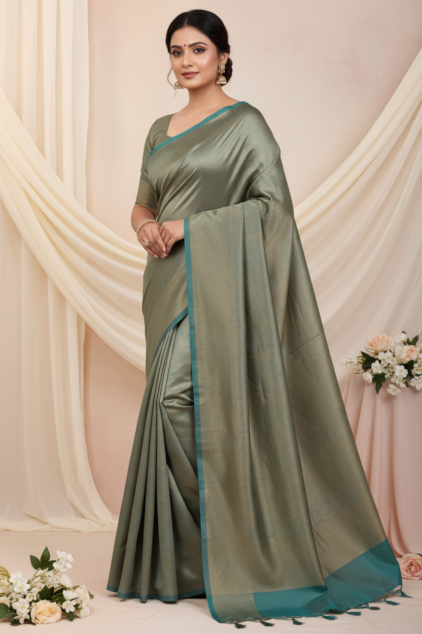 Green Drape Magic Saree