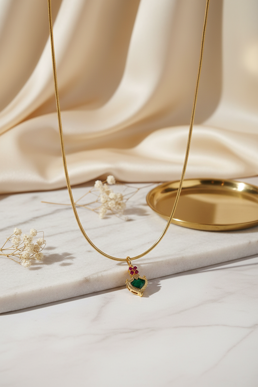 Green Heart Palak Chain