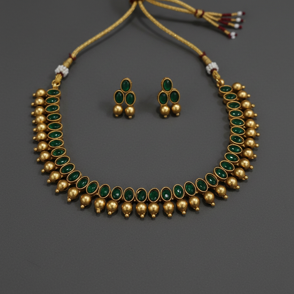 Green Matte Kemp Necklace