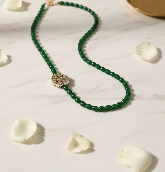 Green Mop Glass Beads