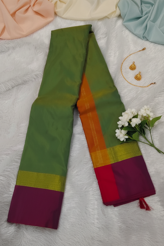 Green Plain Poly Silk