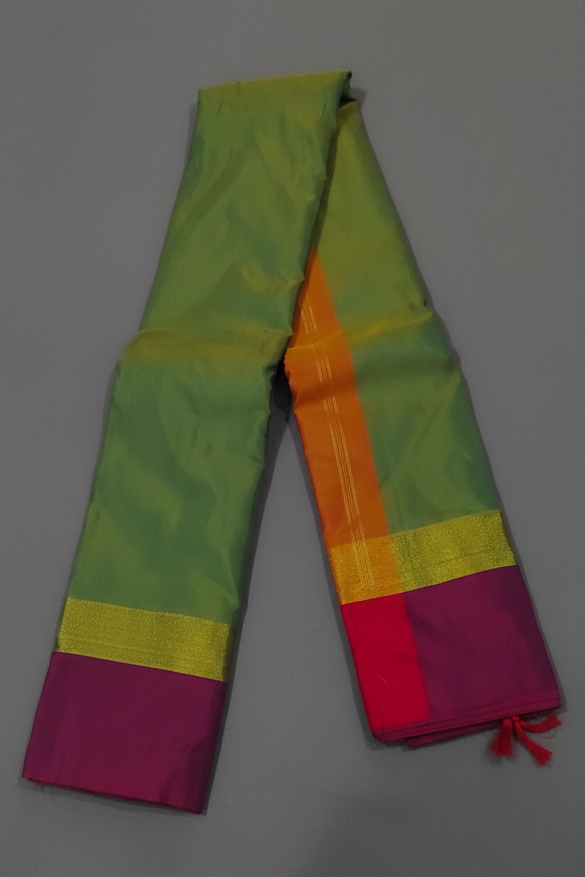 Green Plain Poly Silk