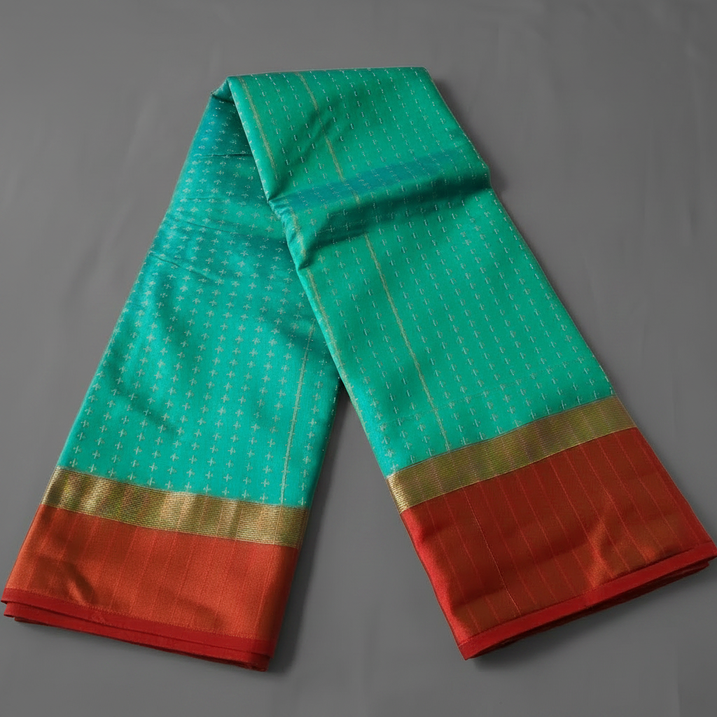 Rama Green Silk Saree