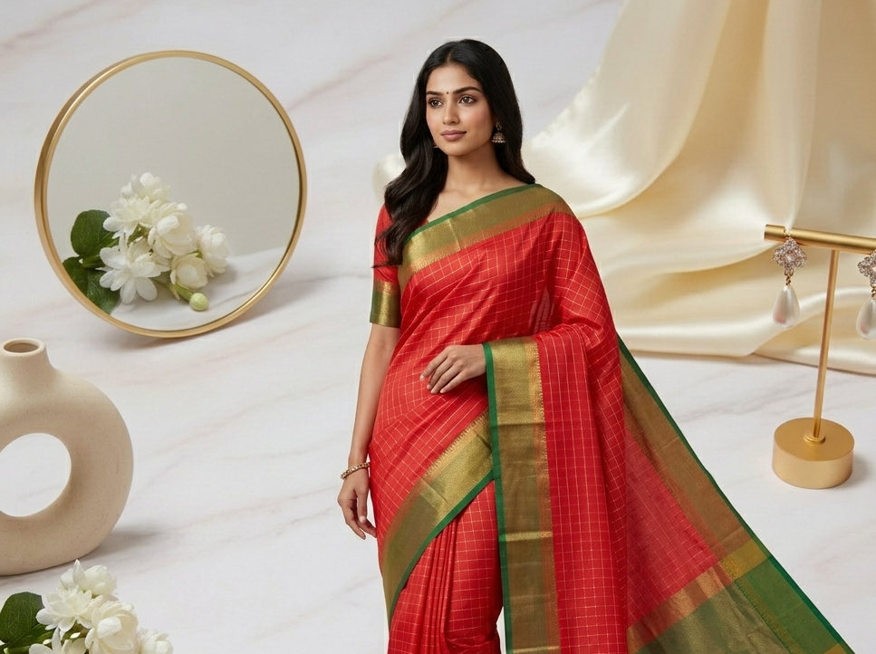 Red Soft Silk Saree