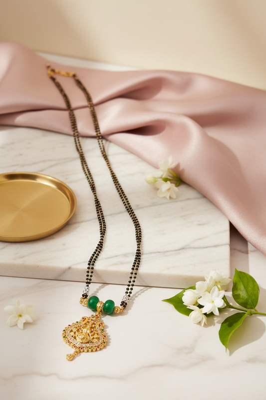 Green Lakshmi Mangalsutra 
