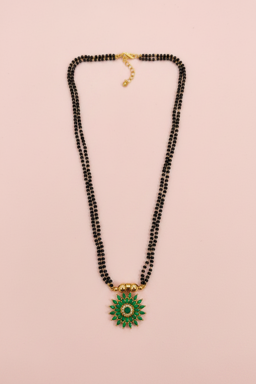 Green stone Mangalsutra 