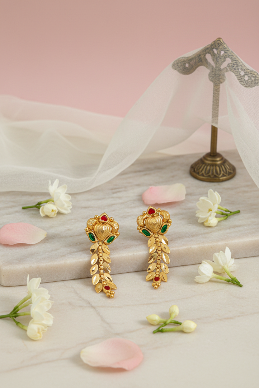 Heart-Gold-Replica-Earrings
