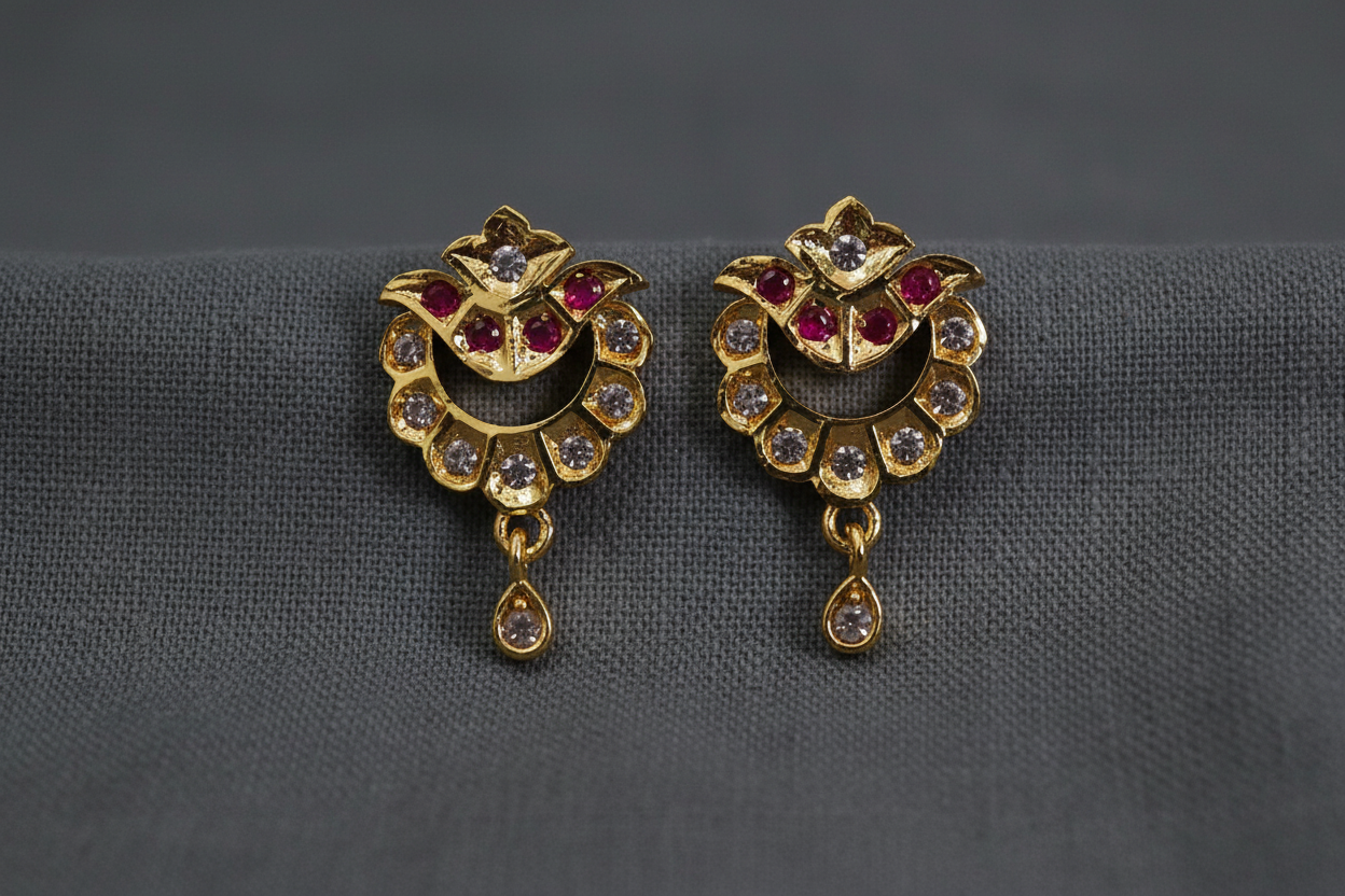 Heart Shaped Impon Earrings
