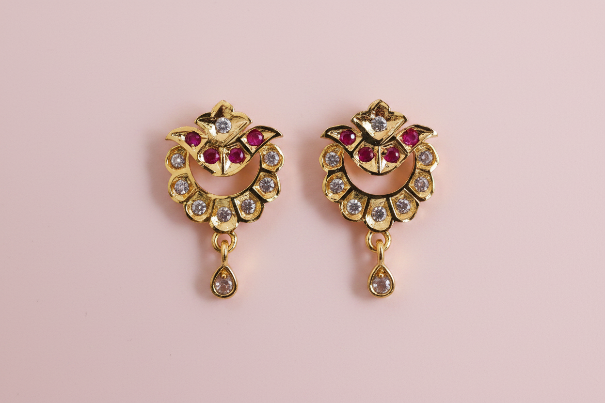 Heart Shaped Impon Earrings