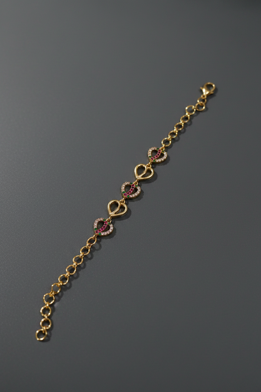 Heart Shaped Stone Bracelet 