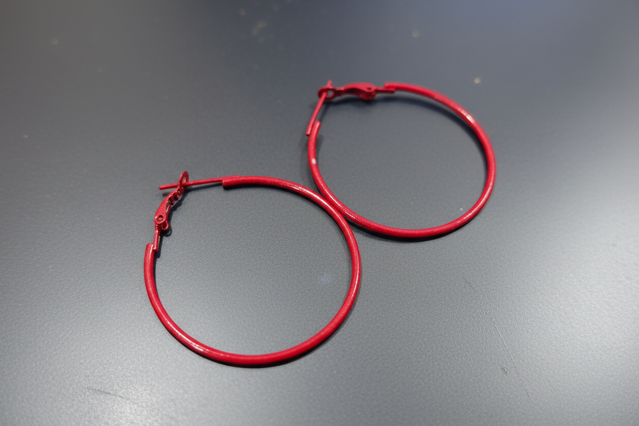Hoop earrings Maroon 