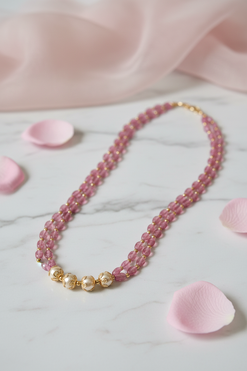 Pink Monalisa Bead Chain