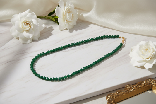 Green Glass Bead Chain