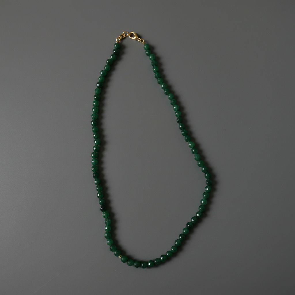 Green Glass Bead Chain