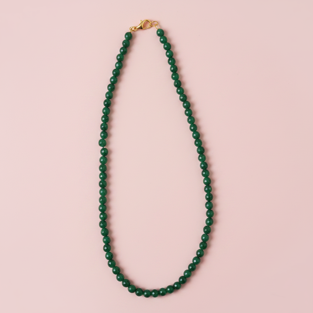 Green Glass Bead Chain