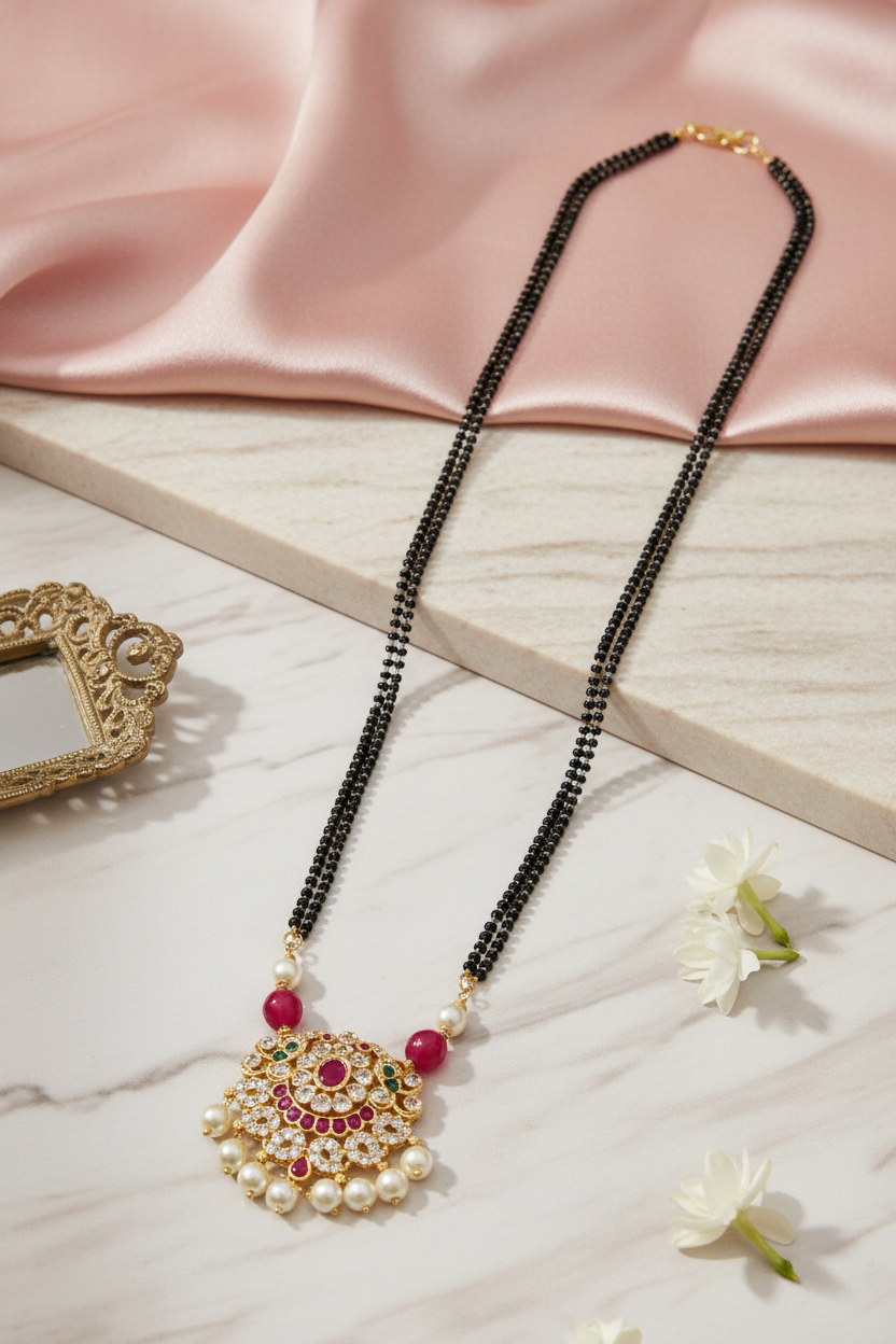 Premium Kemp Stone Mangalsutra