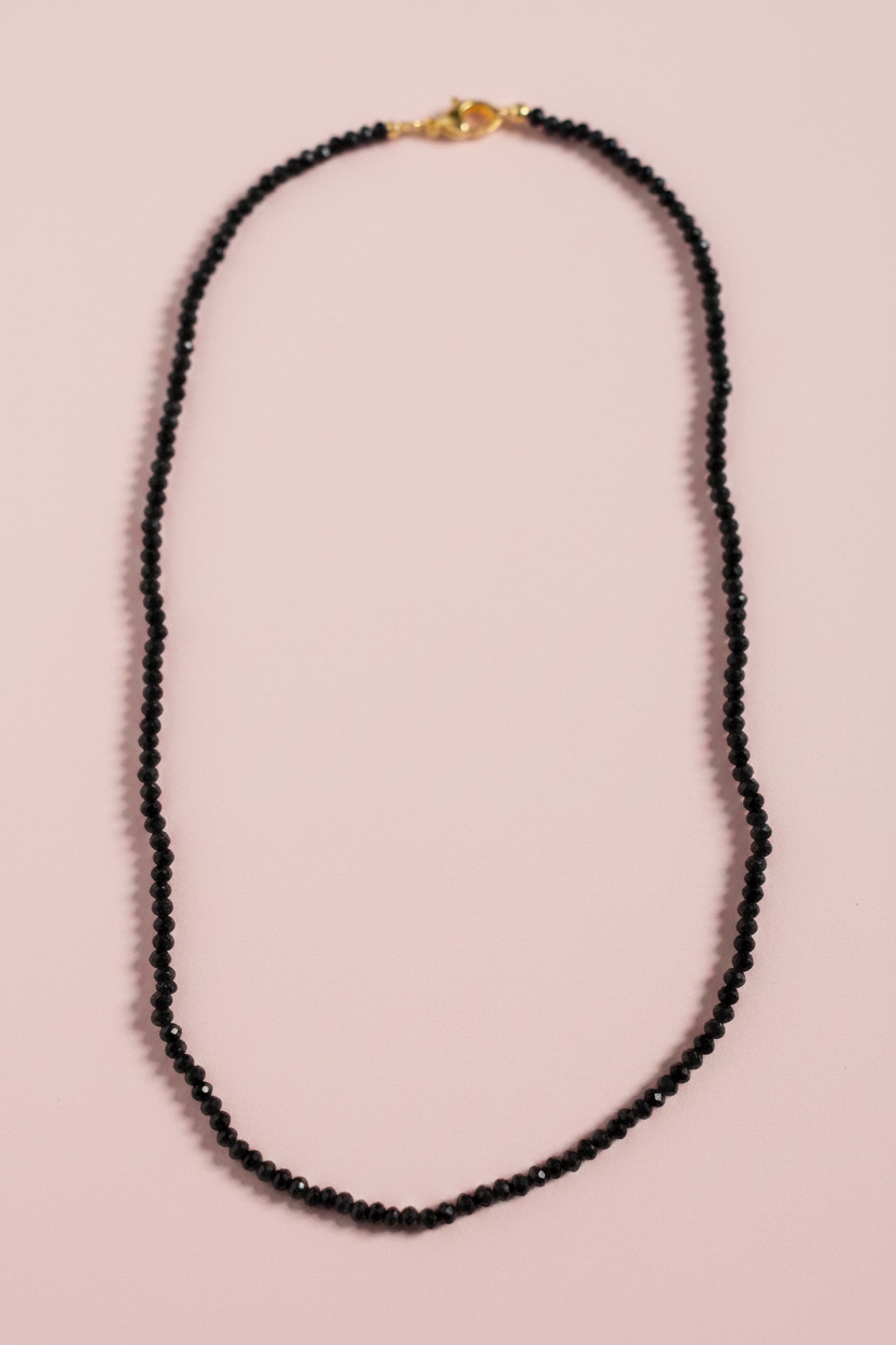 Black Crystal Beads Chain