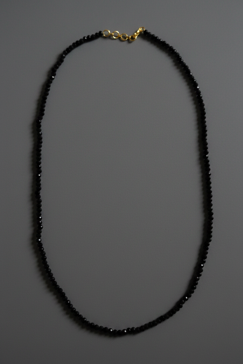 Black Crystal Beads Chain