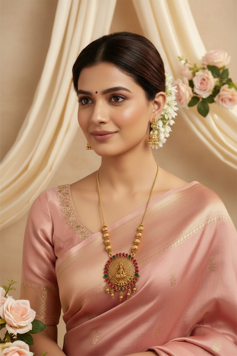 Gold Drops Lakshmi Chain