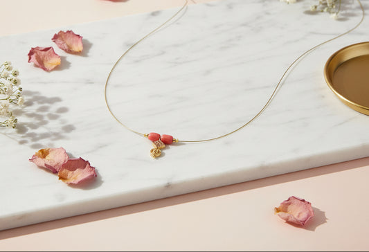Invisible-Coral-Beads-Chain