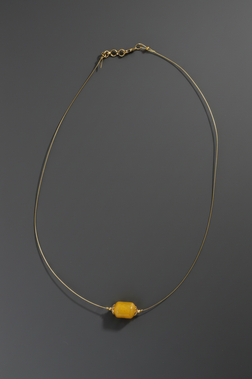 Invisible chain orange bead 