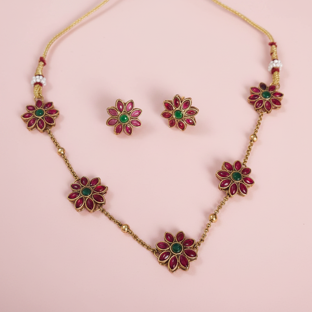 Kemp Floral Matte Chain