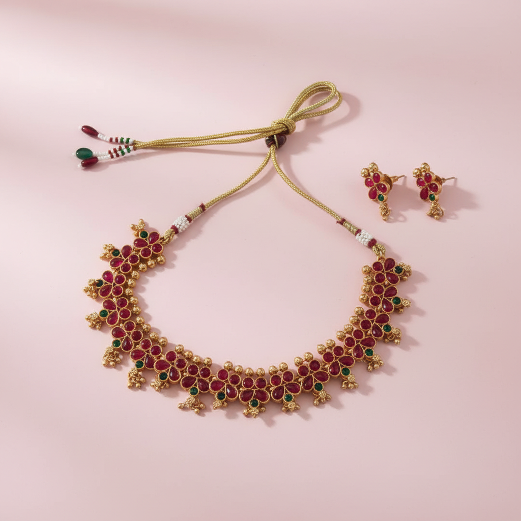 Kemp Stones Floral Necklace 