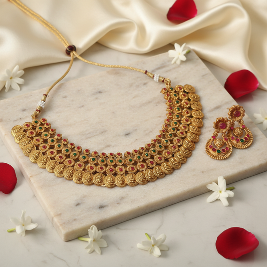 Lakshmi Matte Coil Necklace