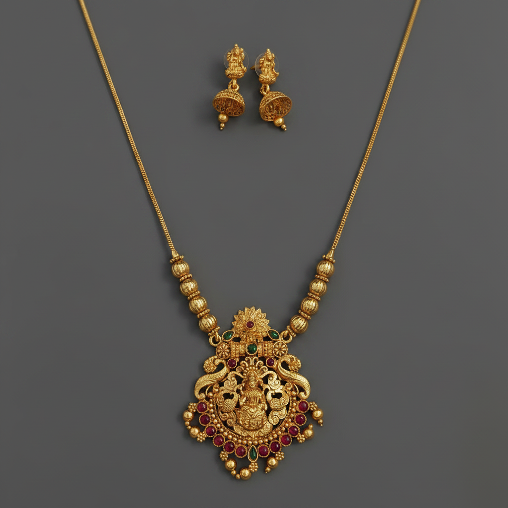 Multicolor Lakshmi Matte Chain