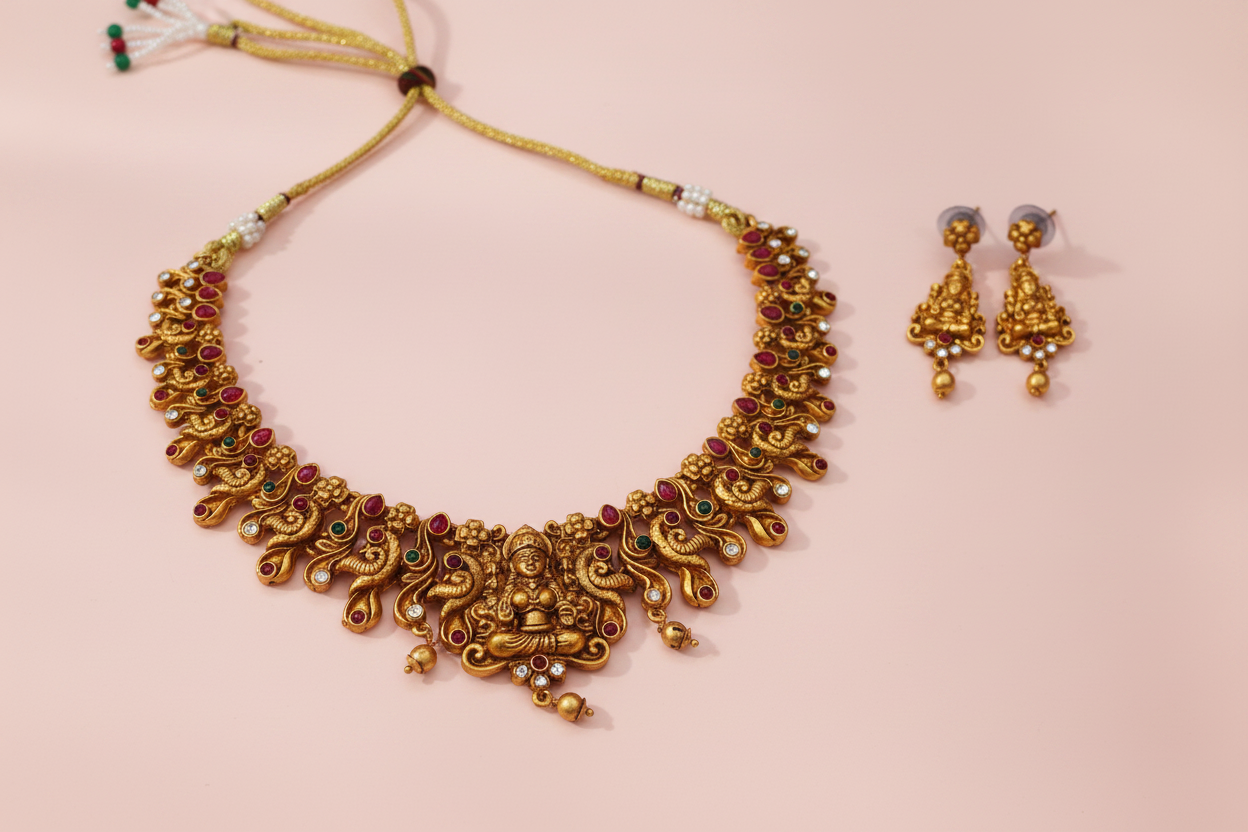 Matte Lakshmi Necklace