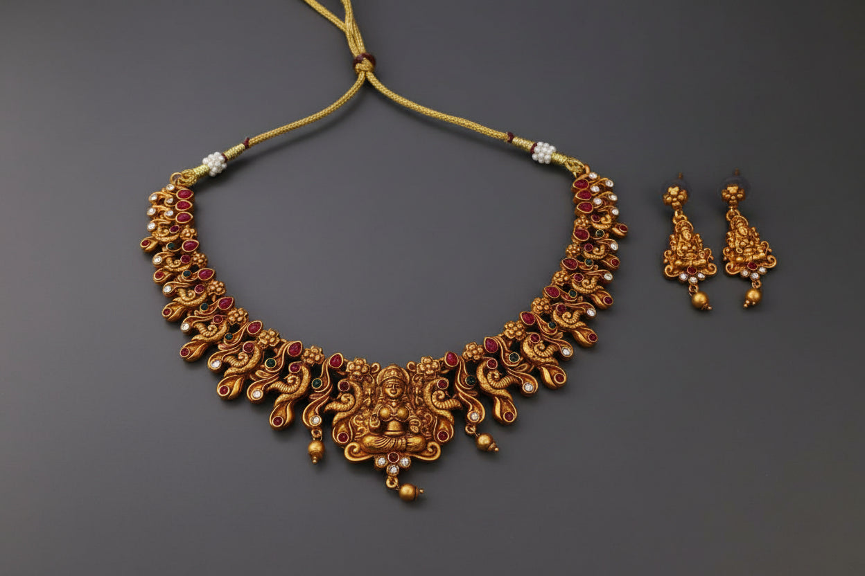 Matte Lakshmi Necklace