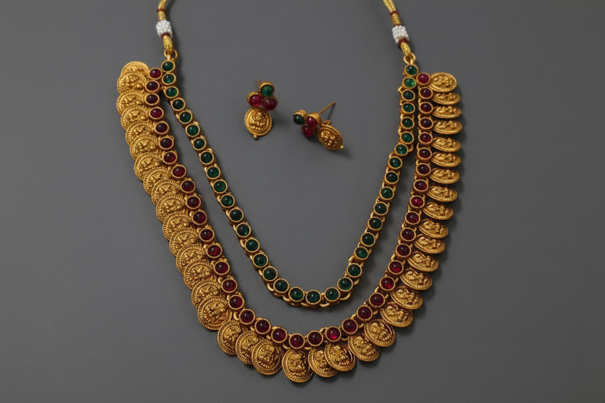 Layer Lakshmi kemp necklace