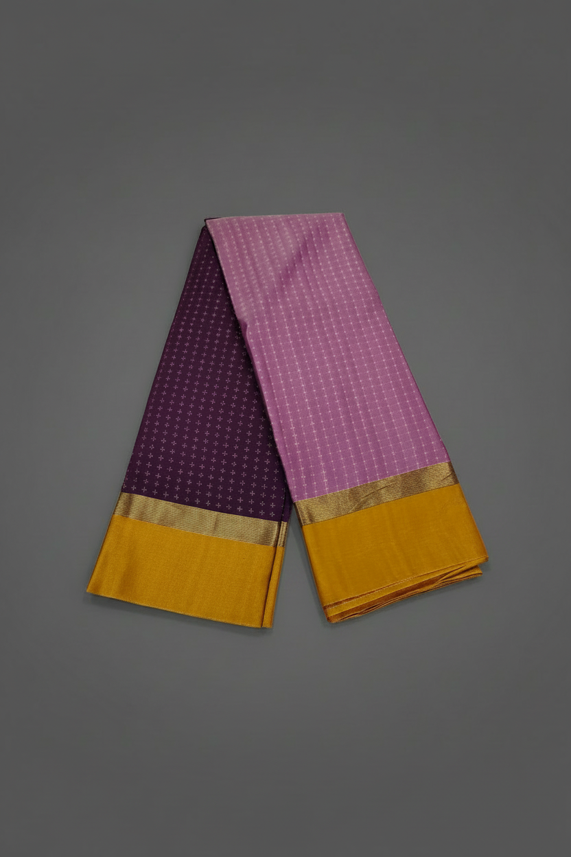 Lavender Soft silk saree 