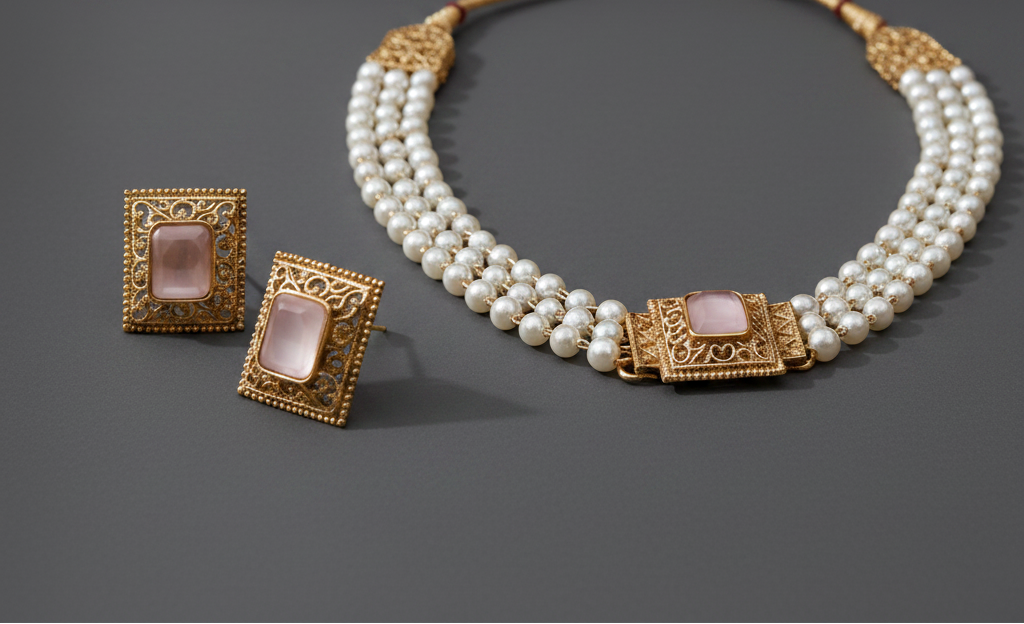 Three Layered Pink Choker
