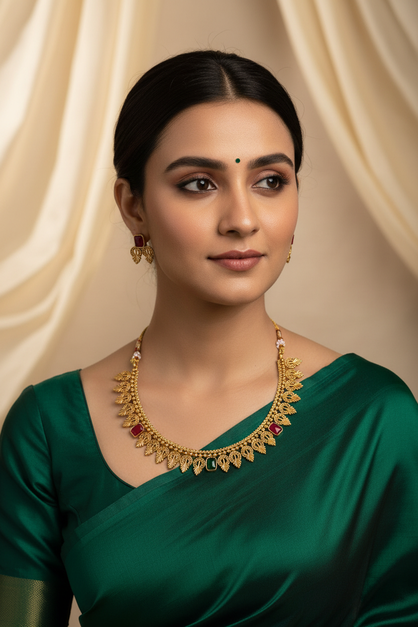 Gold Replica Leaf Necklace