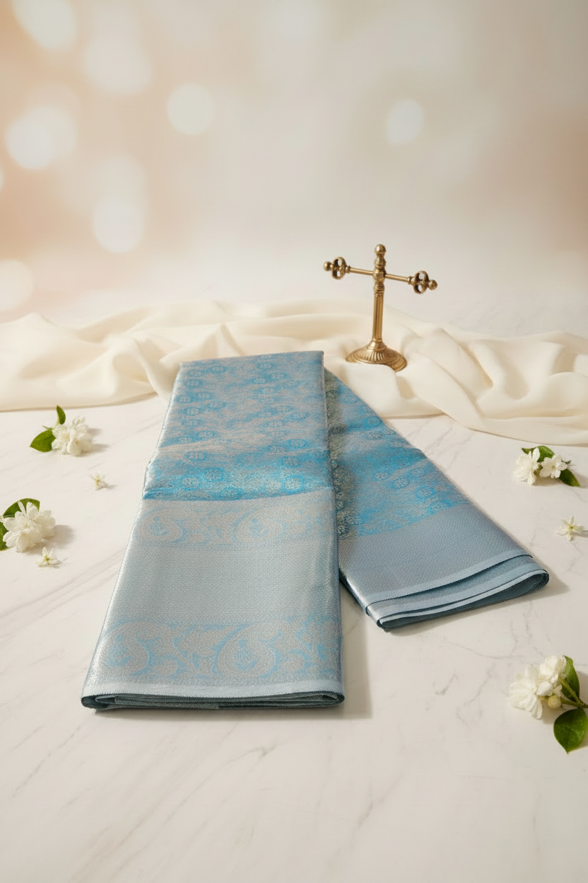 Light Blue Silver Varnam