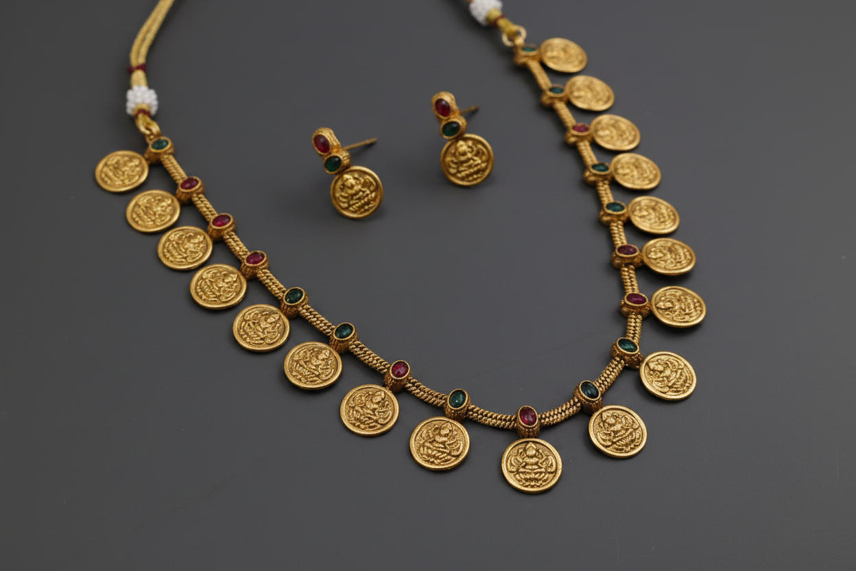 Matte-Temple-Coin-Necklace
