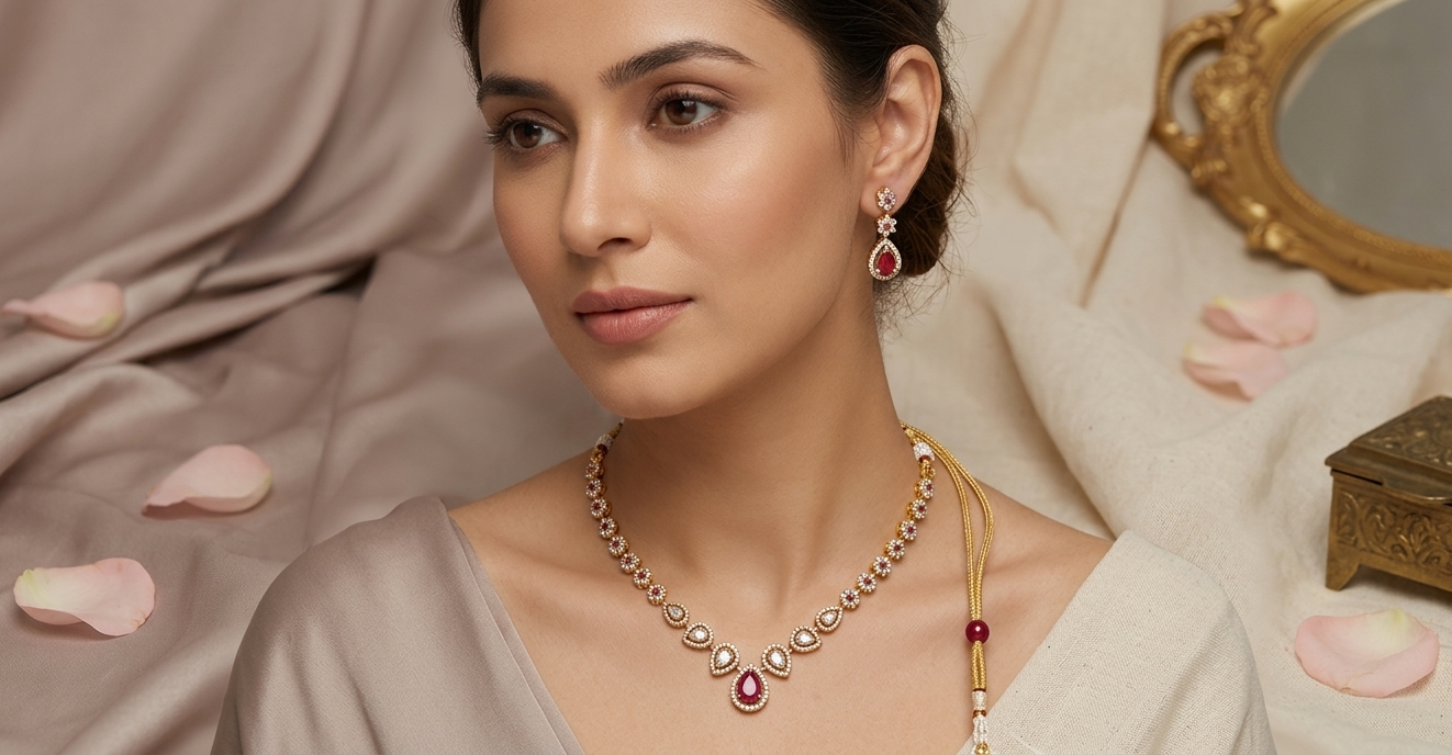Matte AD Floral Necklace