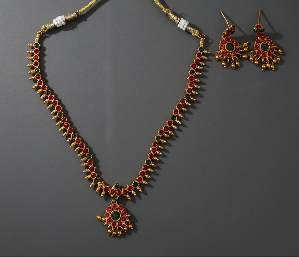 Multi Matte Floral Necklace