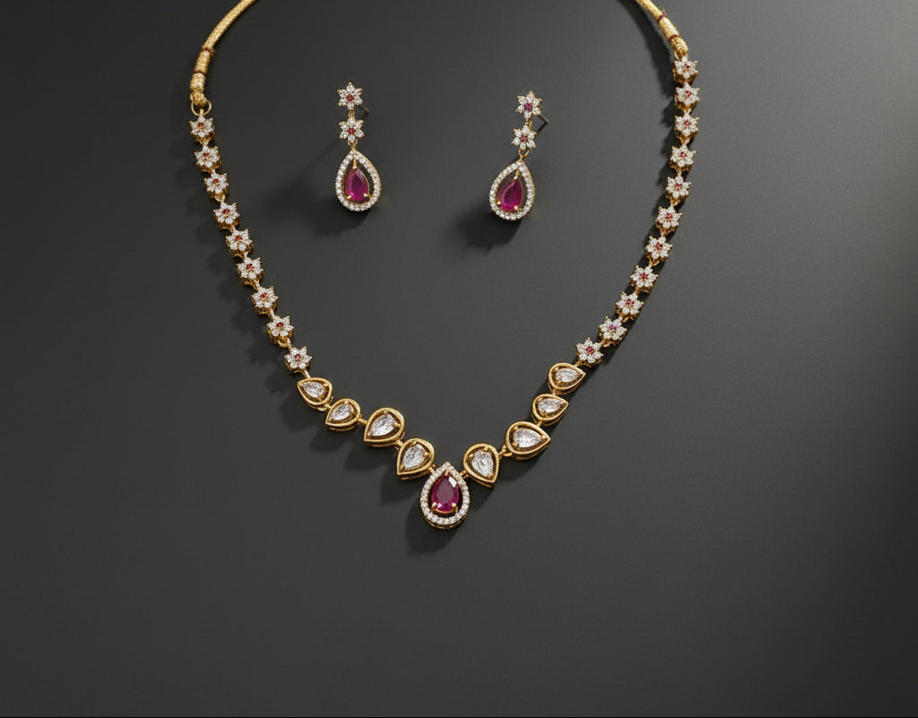Matte AD Floral Necklace
