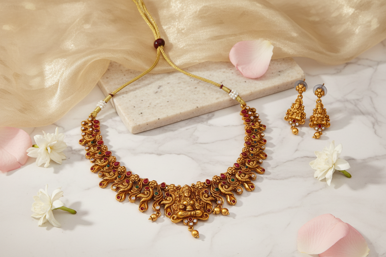 Matte Lakshmi Necklace