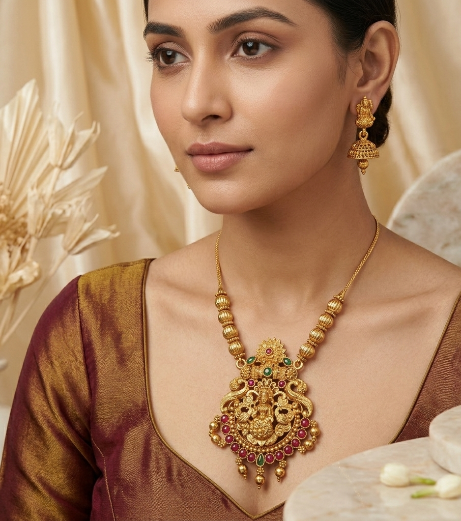 Multicolor Lakshmi Matte Chain