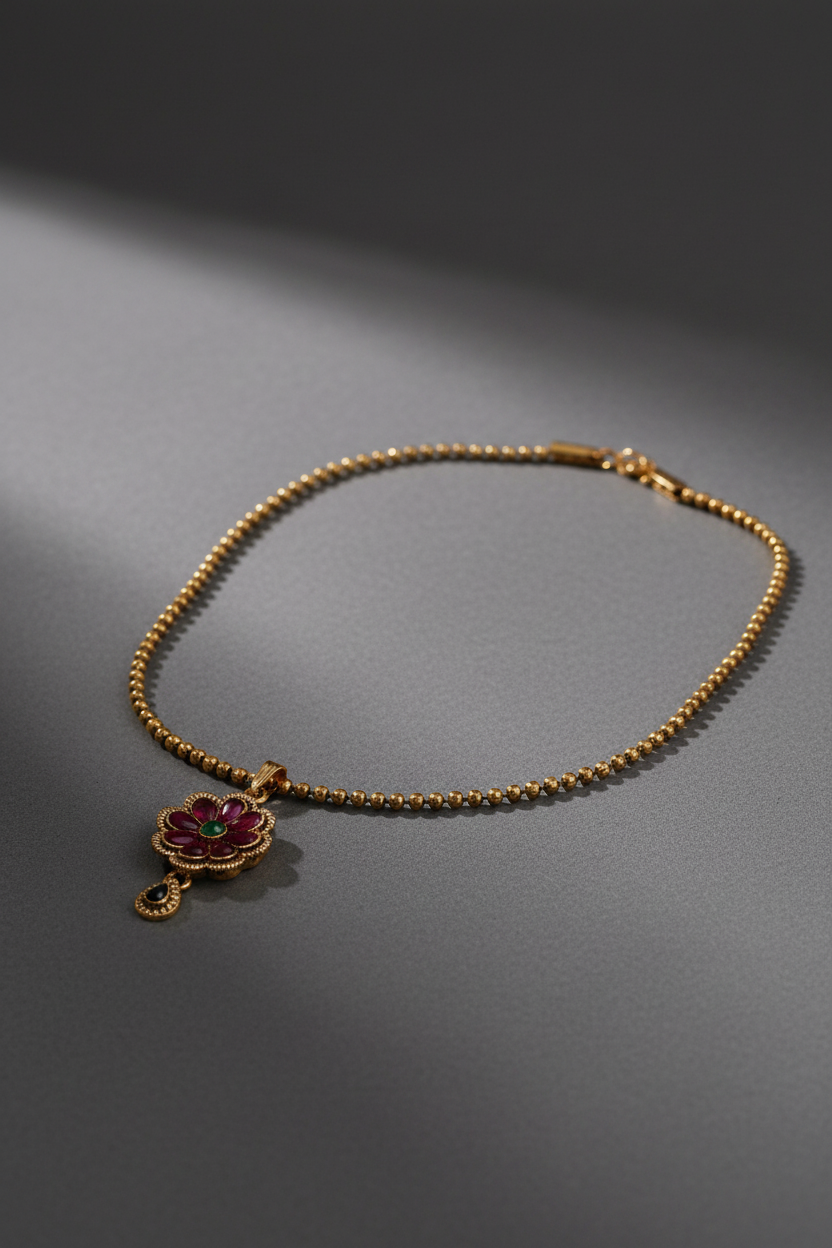 Matte Finish Chain Floral 