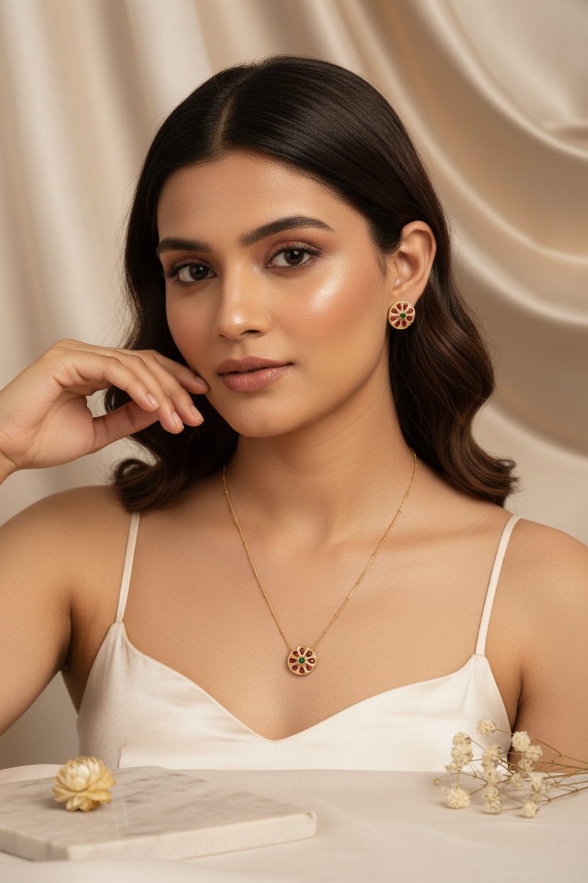 Matte floral chain 