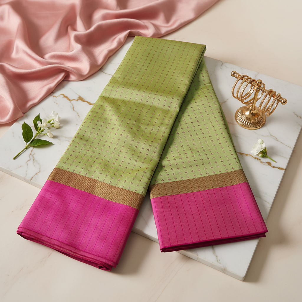 Mehendi Green Silk Saree