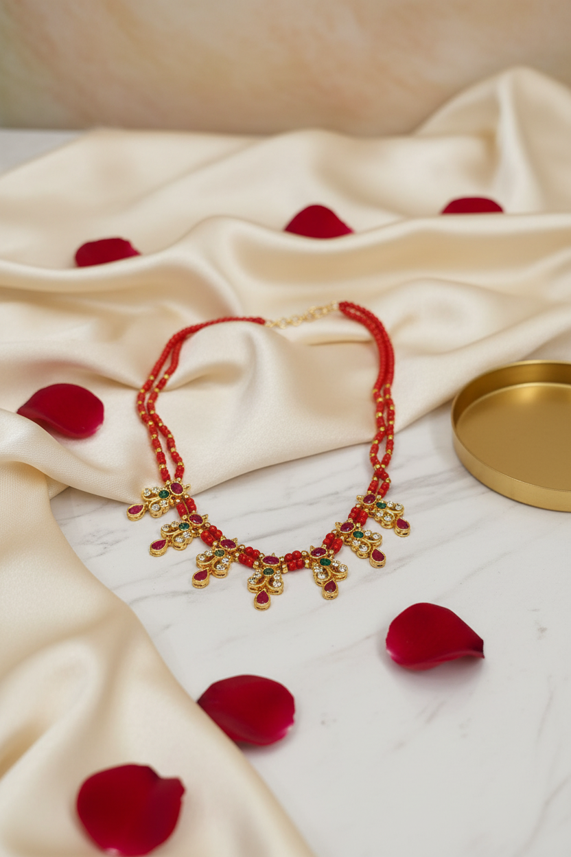 Monalisa Red beads Chain 