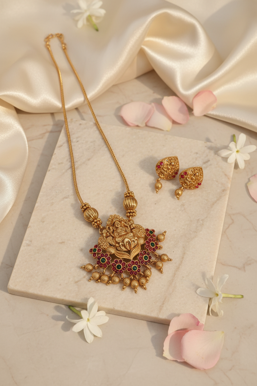 Multi Floral Lakshmi Chain