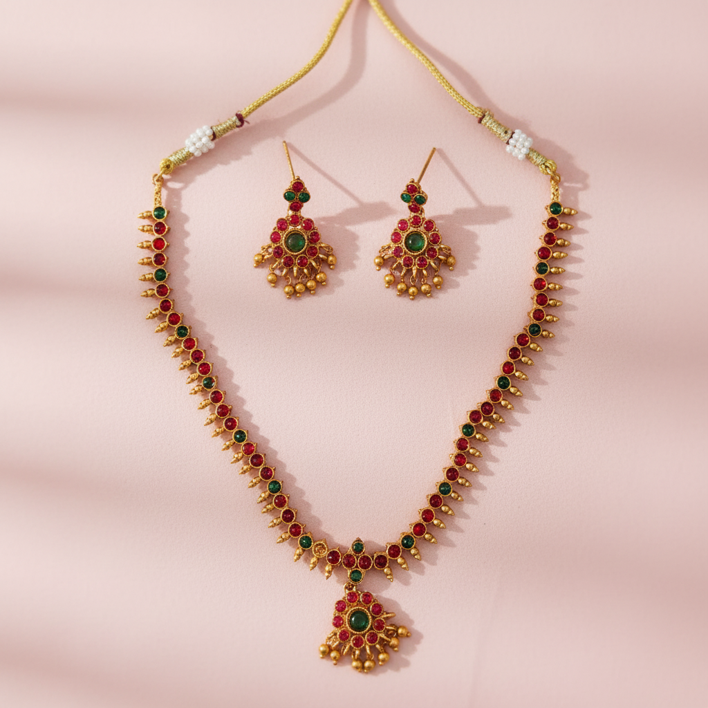 Multi Matte Floral Necklace