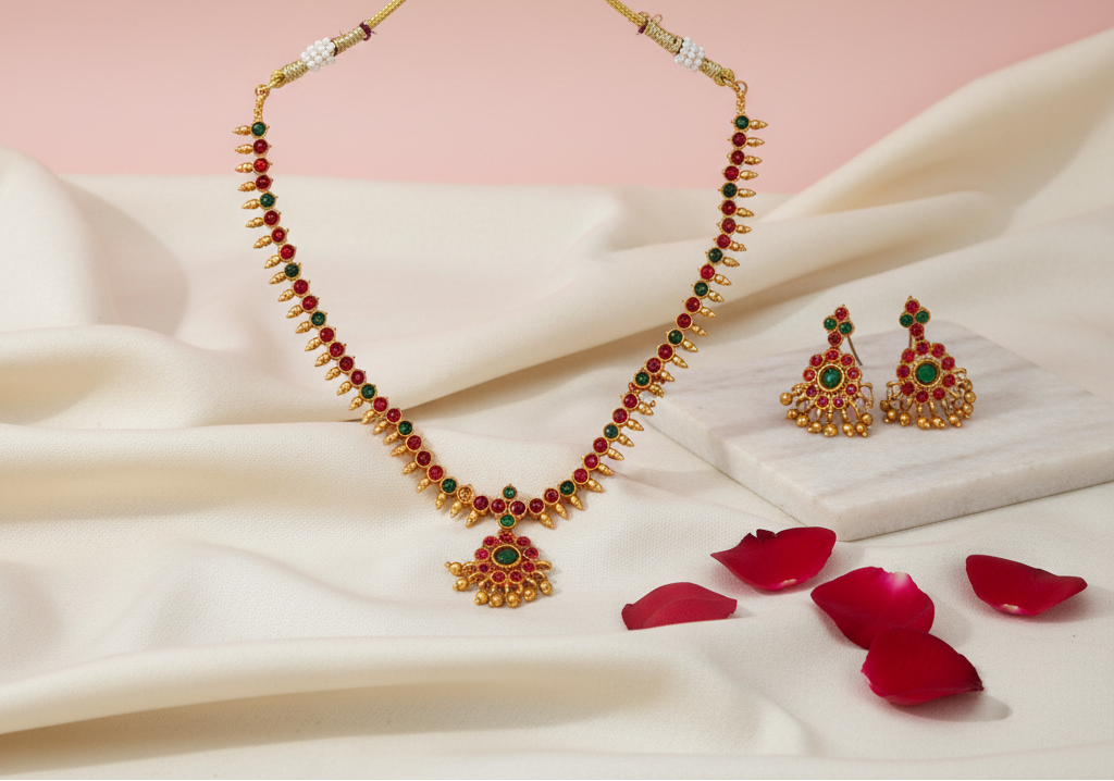 Multi Matte Floral Necklace
