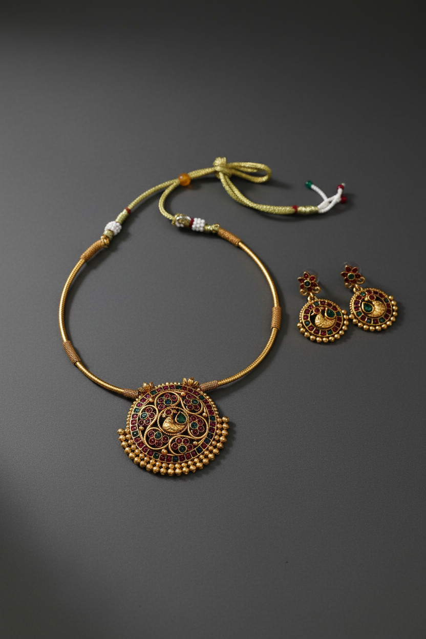 Multi Peacock Pipe Choker 
